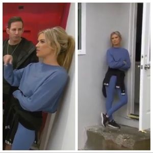 Alo Double Take Cropped Pullover in Blue Jean